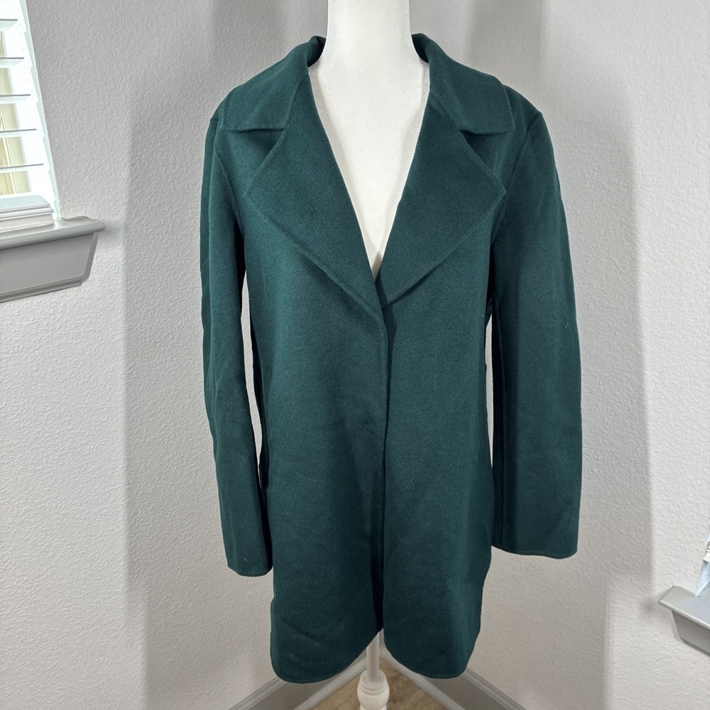 Belle & Bloom Ex-Boyfriend Wool Blend Oversized Jacket Coat Green Large Chic